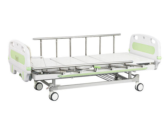 2 つの機能医学の手動病院用ベッド、中央ブレーキ システムの足車