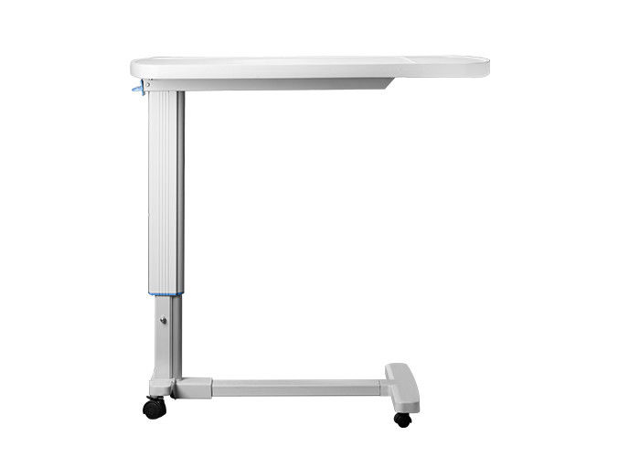 入院患者の使用のための高さAjustableのOverbedの移動可能なプラスチック医学のテーブル
