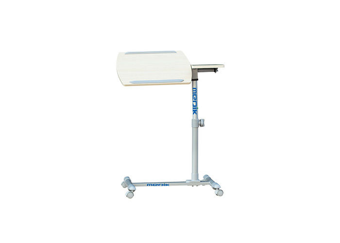 車輪が付いている傾きトップの医学の調節可能なOverbedのベッドサイド・テーブル