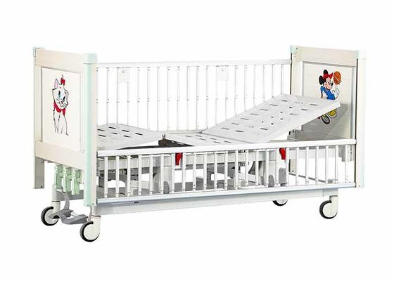 実物大のアルミ合金の側面柵が付いている鋼鉄小児科の病院用ベッド