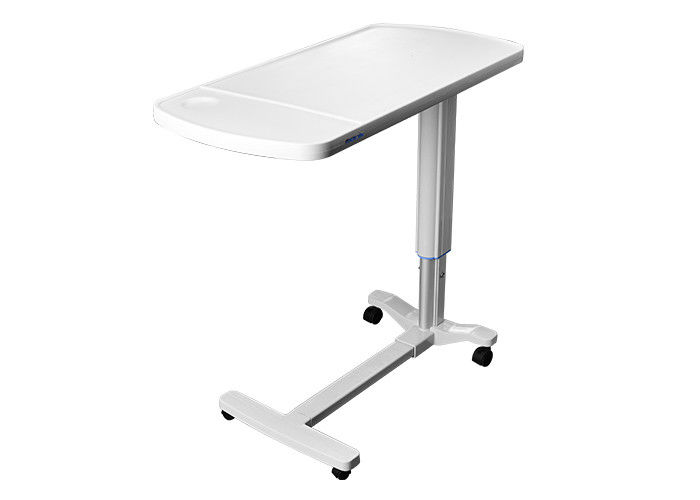 入院患者の使用のための高さAjustableのOverbedの移動可能なプラスチック医学のテーブル