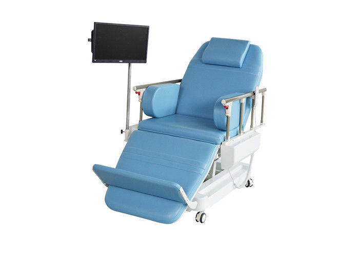 高さの足車の調節可能な電気透析のベッドの献血者の椅子の折るガードレール